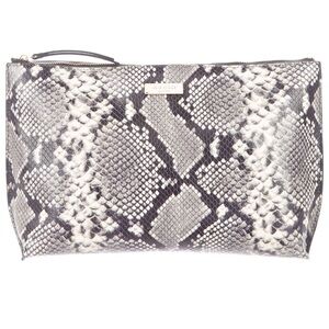 Kate Spade Black and Gray Snakeskin Clutch
